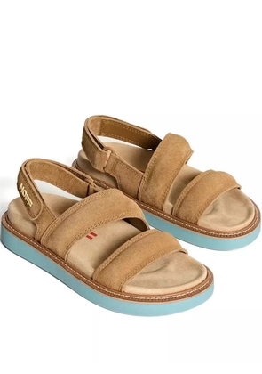 Hoff Road double-strap suede sandals - Brown