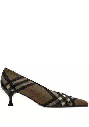 Burberry 55mm Check Dame pointed-toe pumps - Brown