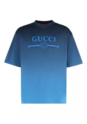 Gucci ombré-effect crew-neck T-shirt - Blue
