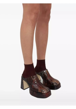 Miista 90mm platform mules - Brown