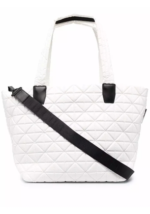 VeeCollective quilted geometric tote bag - White