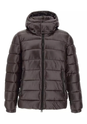 Save The Duck slouch-hood quilted jacket - Brown