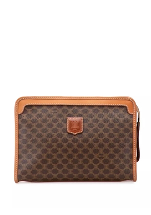 Celine Pre-Owned 2005 Macadam Coated Canvas clutch bag - Brown