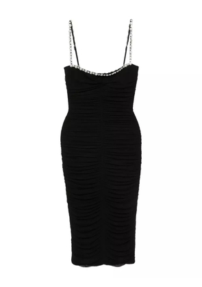 NISSA embellished ruched mini dress - Black