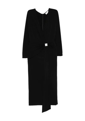 NISSA crystal-embellishment midi dress - Black