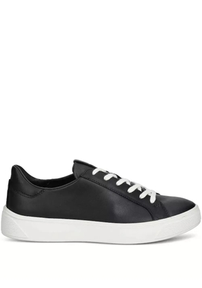ECCO lace-up leather sneakers - Black