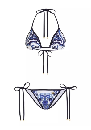 Dolce & Gabbana majolica-print bikini - White