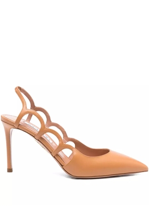 Aquazzura 90mm slingback cut-out pumps - Neutrals