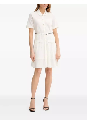 LIU JO collar-detail button-up mini dress - Neutrals