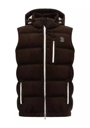 Brunello Cucinelli quilted corduroy vest - Brown