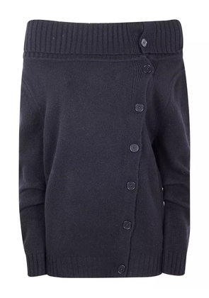 Circus Hotel off-shoulder button-front cardigan - Black