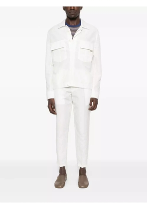 YES LONDON button-fly trousers - White