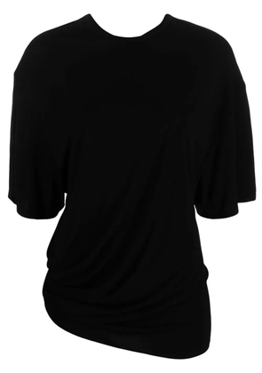 Christopher Esber draped-detail short-sleeve T-shirt - Black