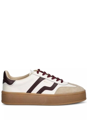 Gant leather panelled trainers - White