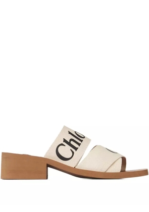Chloé 45mm block-heel sandals - White