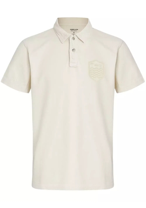 Osklen logo-patch polo shirt - Neutrals