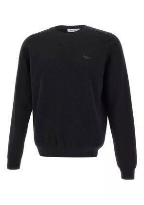 Maison Kitsuné embroidered-fox sweater - Black