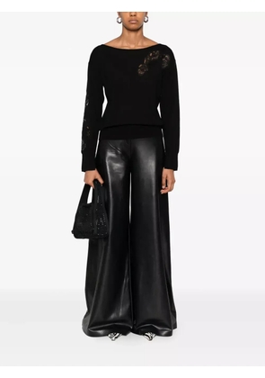 Blugirl lace-embellished knitwear - Black