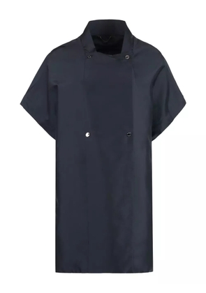 Moorer double-breasted short-sleeve coat - Blue