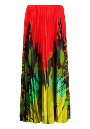 Valentino Garavani Mirrored Monkeys Forest pleated skirt