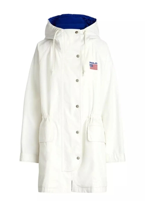 Polo Ralph Lauren flag-embroidered drawstring jacket - White
