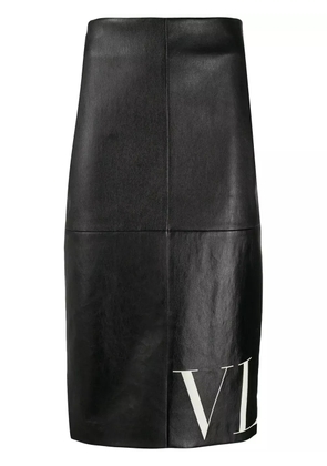 Valentino Garavani VLTN print pencil skirt - Black