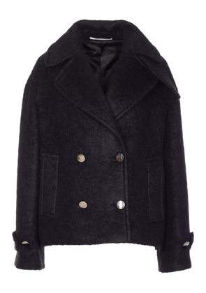 Tagliatore double-breasted belted jacket - Black