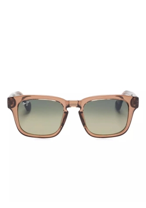 Maui Jim square-frame branded sunglasses - Brown