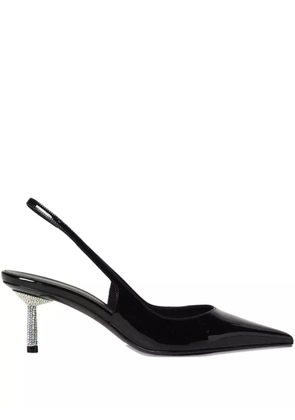 Le Silla crystal-embellished slingback pumps - Black