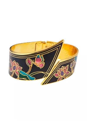 Susan Caplan Vintage 1980s Cloisonné cuff bracelet - Black