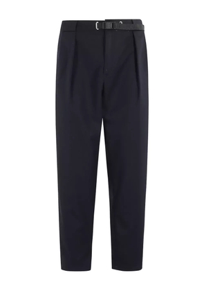 White Sand buckle-fastening pleated-front trousers - Black