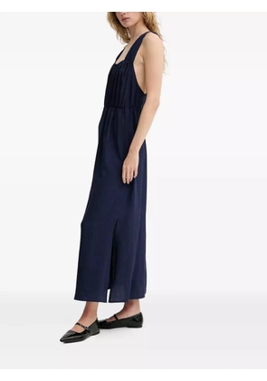 Sessùn Helene cross-back gold-detail maxi dress - Blue