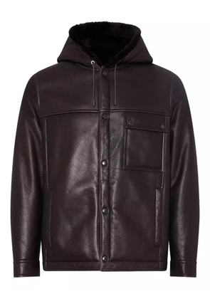 Yves Salomon hooded shearling jacket - Brown