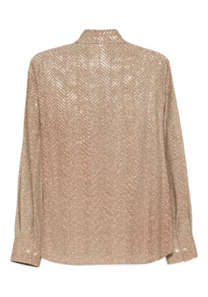 Ermanno Scervino herringbone-pattern long-sleeve shirt - Neutrals