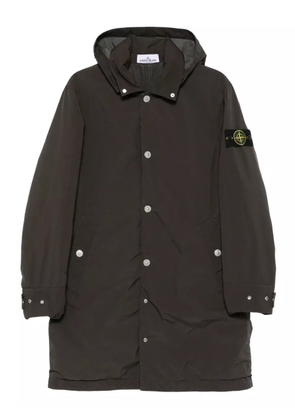 Stone Island hooded buttoned coat - Grey
