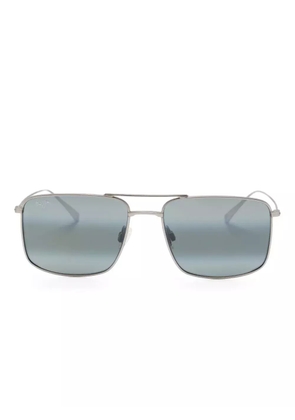 Maui Jim double-bridge rectangle sunglasses - Silver