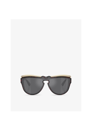 Burberry Be3162U Pilot-Frame Metal Sunglasses