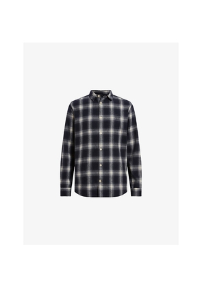 Mens Allsaints Haven Checked Cotton Shirt