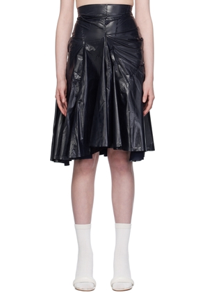 Talia Byre Navy Shiny Midi Skirt