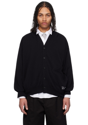 Comme des Garçons Homme Black Cotton V-Neck Cardigan