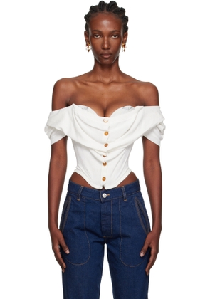 Vivienne Westwood White Bea Corset Cardigan