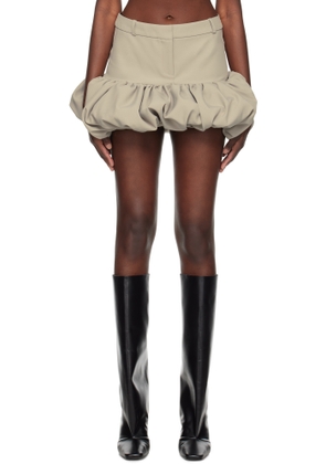 Coperni Beige Gathered Hem Tailored Miniskirt