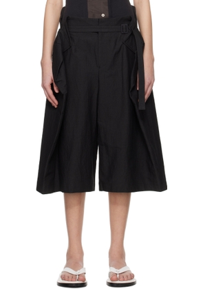 ISSEY MIYAKE Black Fold To Form Shorts