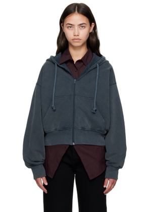 Acne Studios Blue Zipper Hoodie