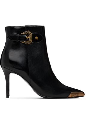 Versace Jeans Couture Black Logo Plaque Boots