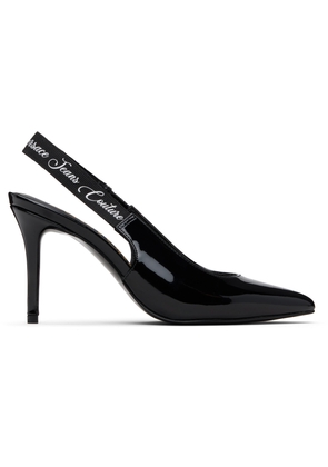 Versace Jeans Couture Black Scarlett Slingback Mid Heels