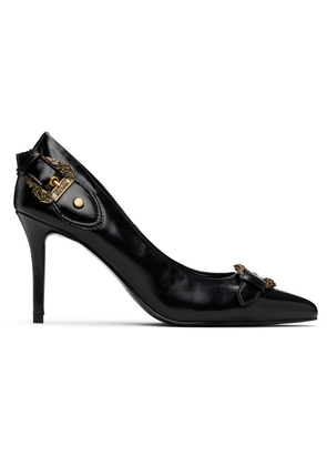 Versace Jeans Couture Black Scarlett Baroque Buckle Heels