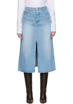 A. P.C. Blue Georgia Denim Midi Skirt