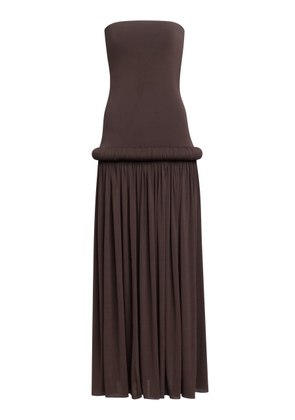 ALAÏA - Piped Jersey Maxi Dress - Purple - FR 42 - Moda Operandi