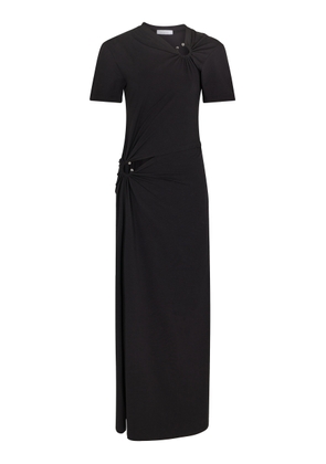 Rabanne - Piercing-Detailed Cutout Cotton-Jersey Maxi Dress - Black - S - Moda Operandi